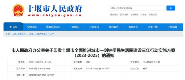 全国试点！十堰入选第二批城市一刻钟便民生活圈全域推进先行区！